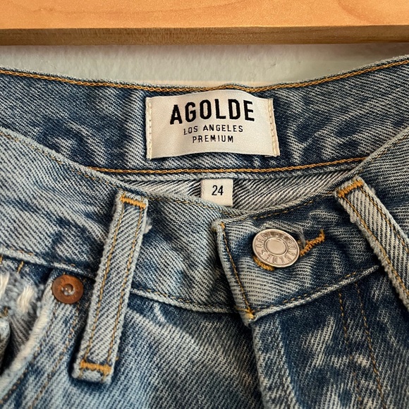 AGOLDE Vintage Parker Cut Off Shorts In Swapmeet Style: A026-811 Size 24 - Picture 9 of 11